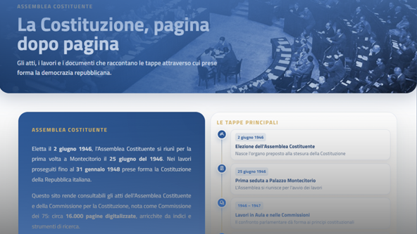 Gli atti e i lavori dell'Assemblea Costituente